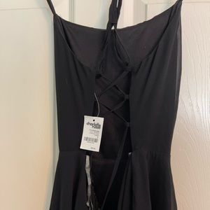 NWT Black Lace-Up Dress, Size S